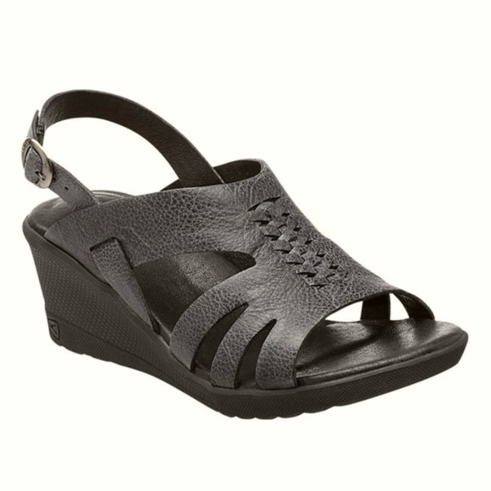 KEEN Brown Leather ELIZABETH Wedge Sandals